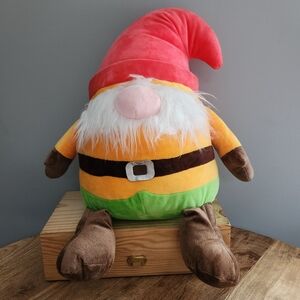 Plush Gnome Stuffed Toy - Pink Hat, Yellow & Green Outfit